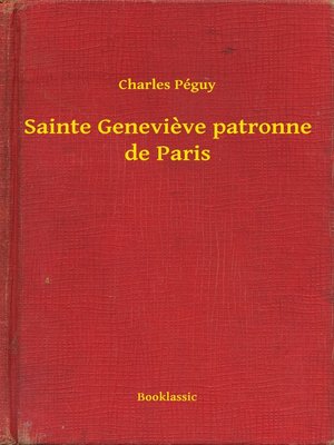 cover image of Sainte Genevieve patronne de Paris